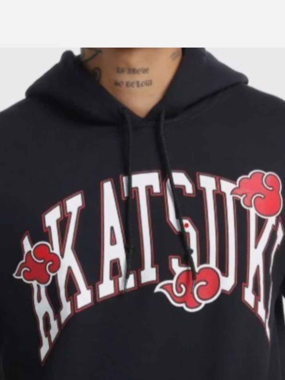 Black Naruto Akatsuki Graphic Hoodie - Streetwear Pullover